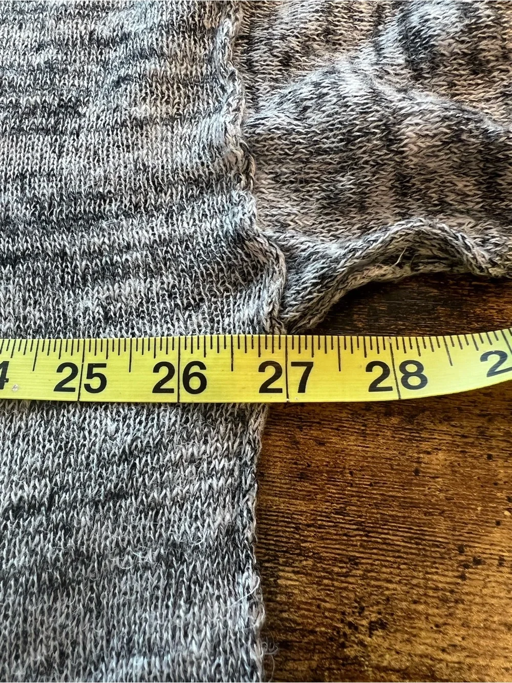 Free People Light Bright High Low Linen Knit Tunic Gray Pockets Medium